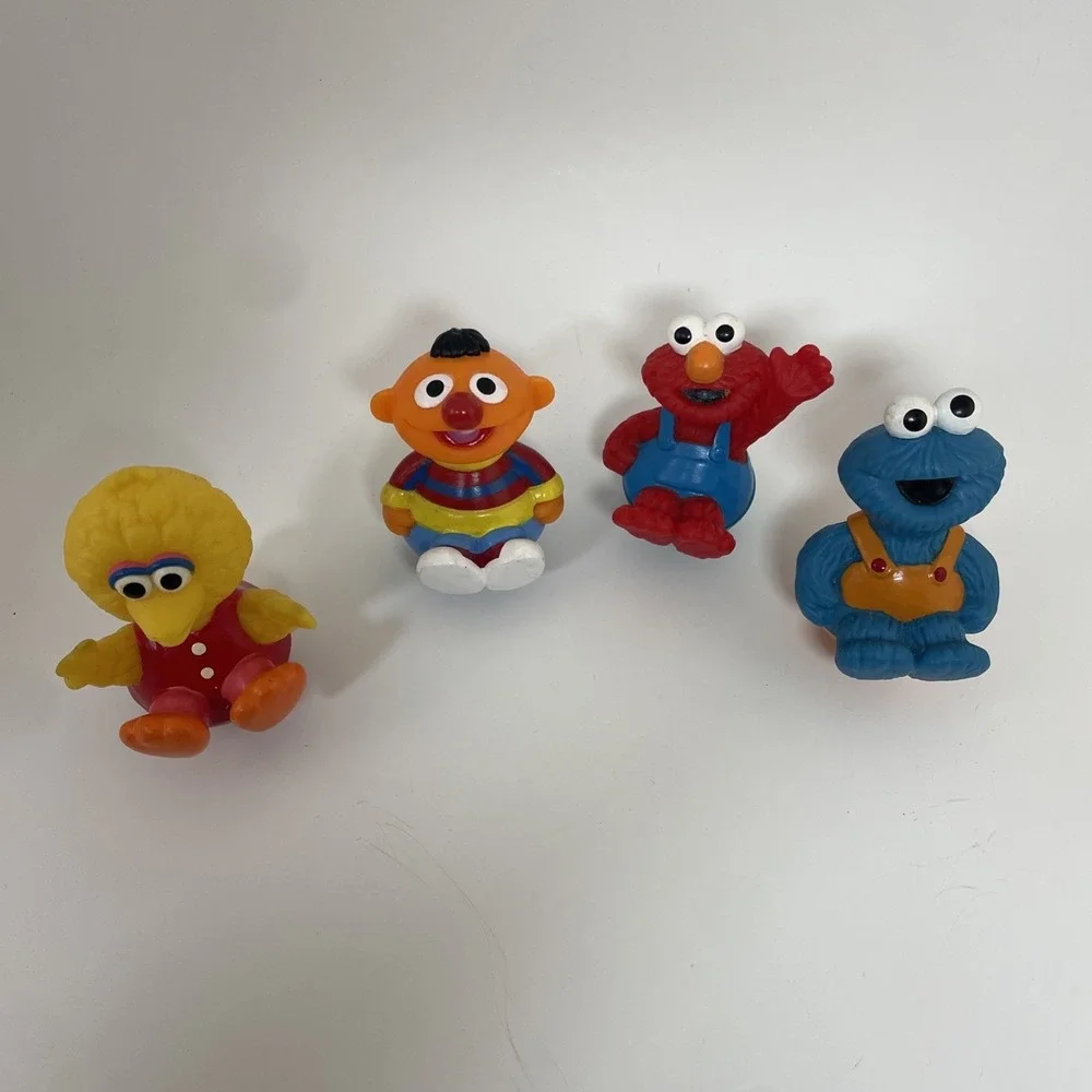 Sesame Street Figures Lot Big Bird Ernie Elmo Cookie Monster Toys